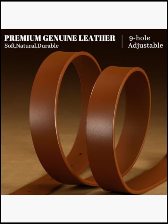 Women\'s Genuine Leather Belt with Gold Buckle main image 6